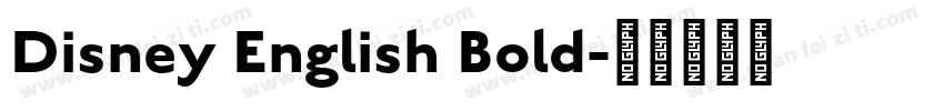 Disney English Bold字体转换
